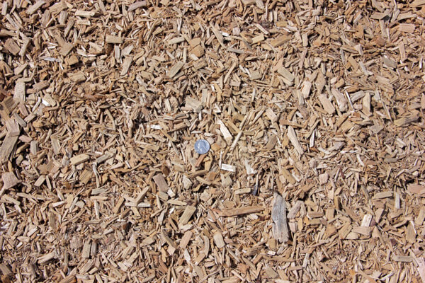 Closeup of mulch chips