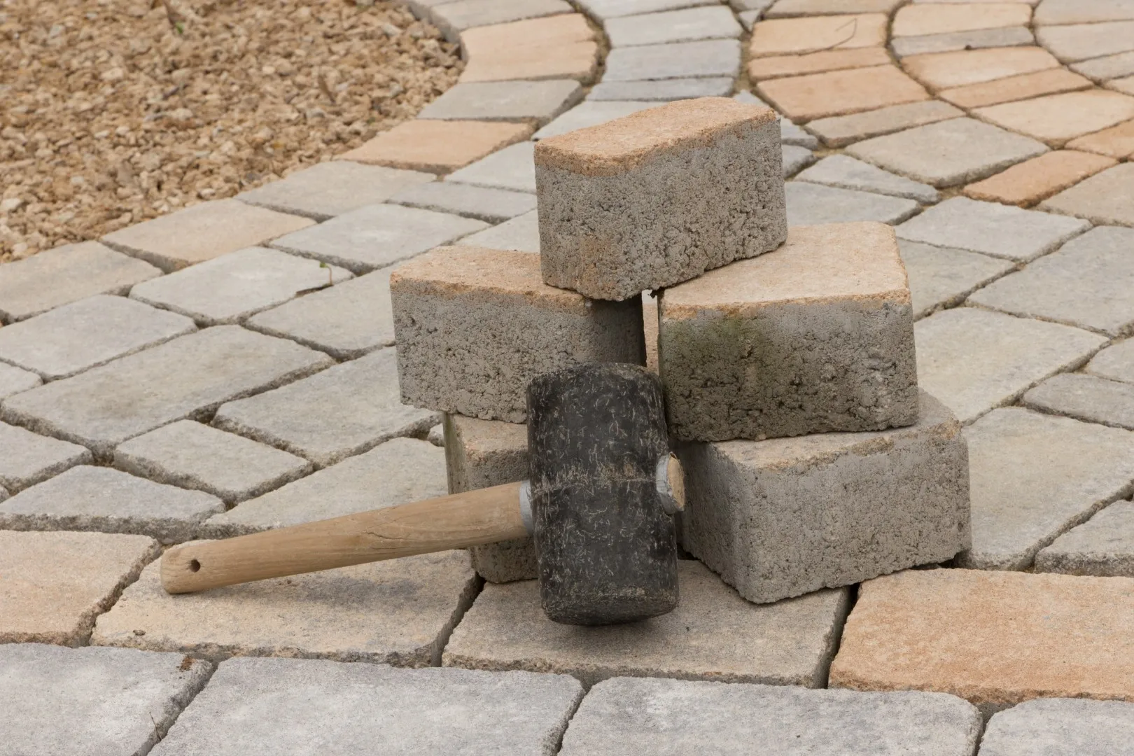 Paver patio installation