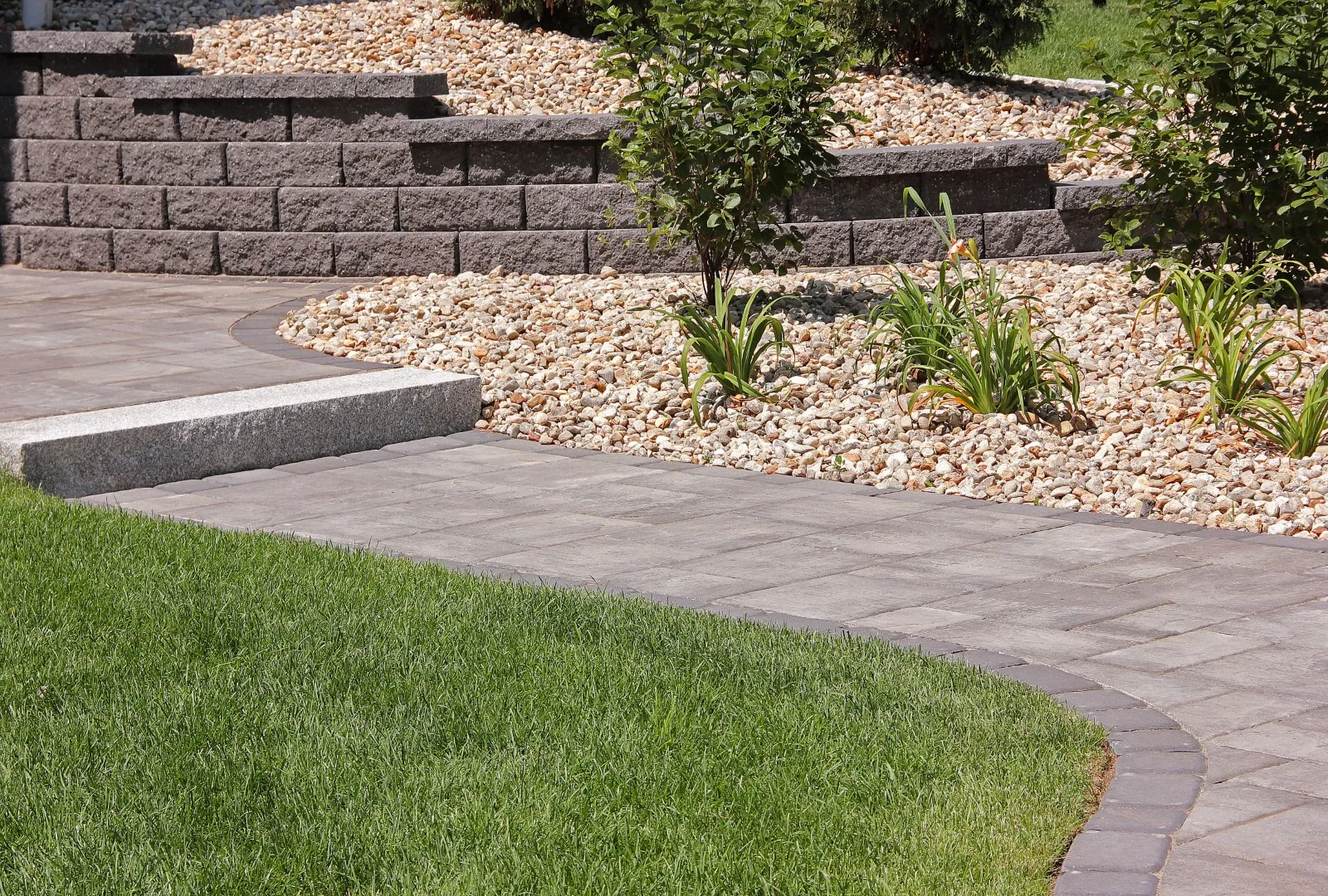 Paver Path and Wall