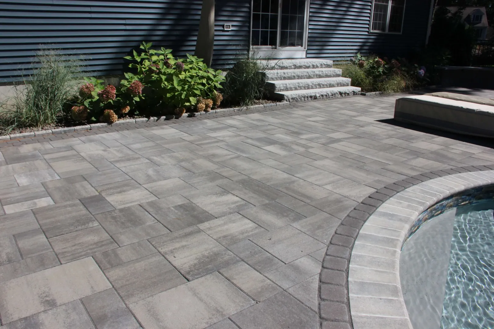 Paver pool deck