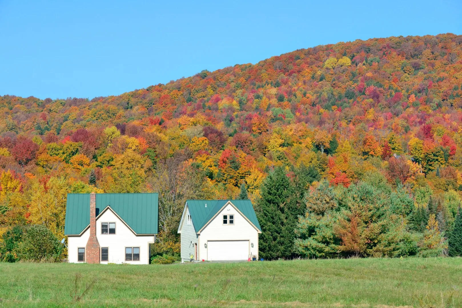 white mountains in fall