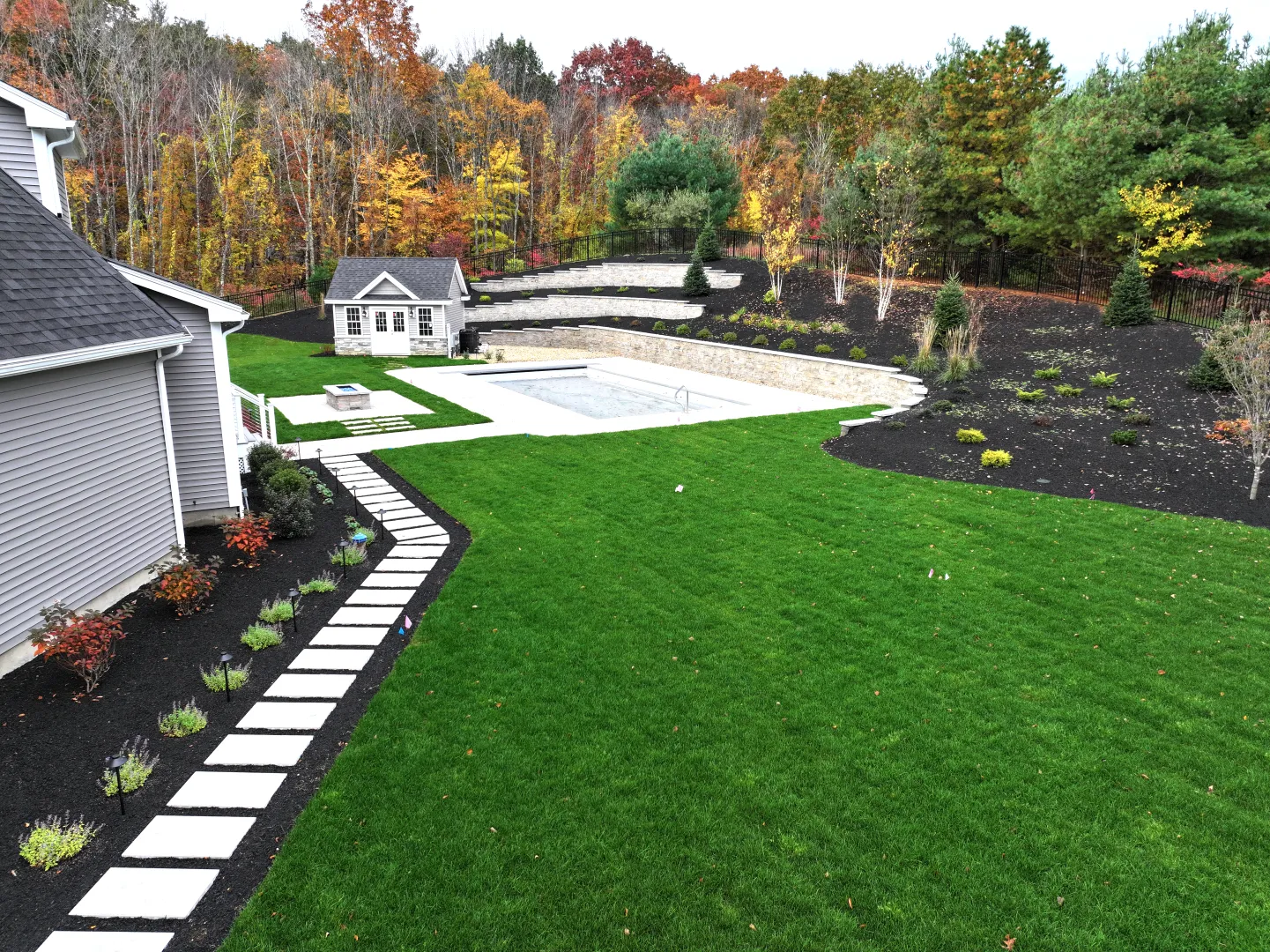 Landscaping project new lawn
